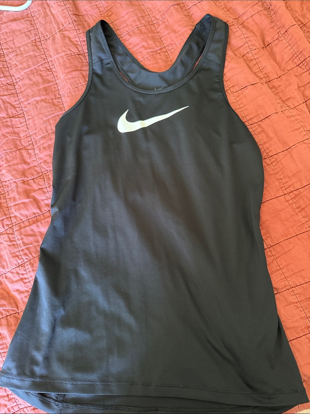 Nike Black Tank Top with White Swoosh